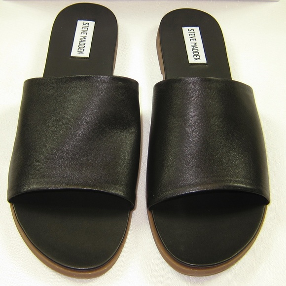 Steve Madden Leather Flat Sandals - 10 - Picture 2 of 8